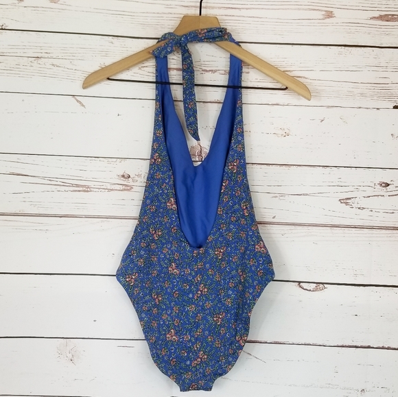 Veronica Beard | Sails Micro Floral Blue One Piece Swimsuit NEW - Picture 4 of 7
